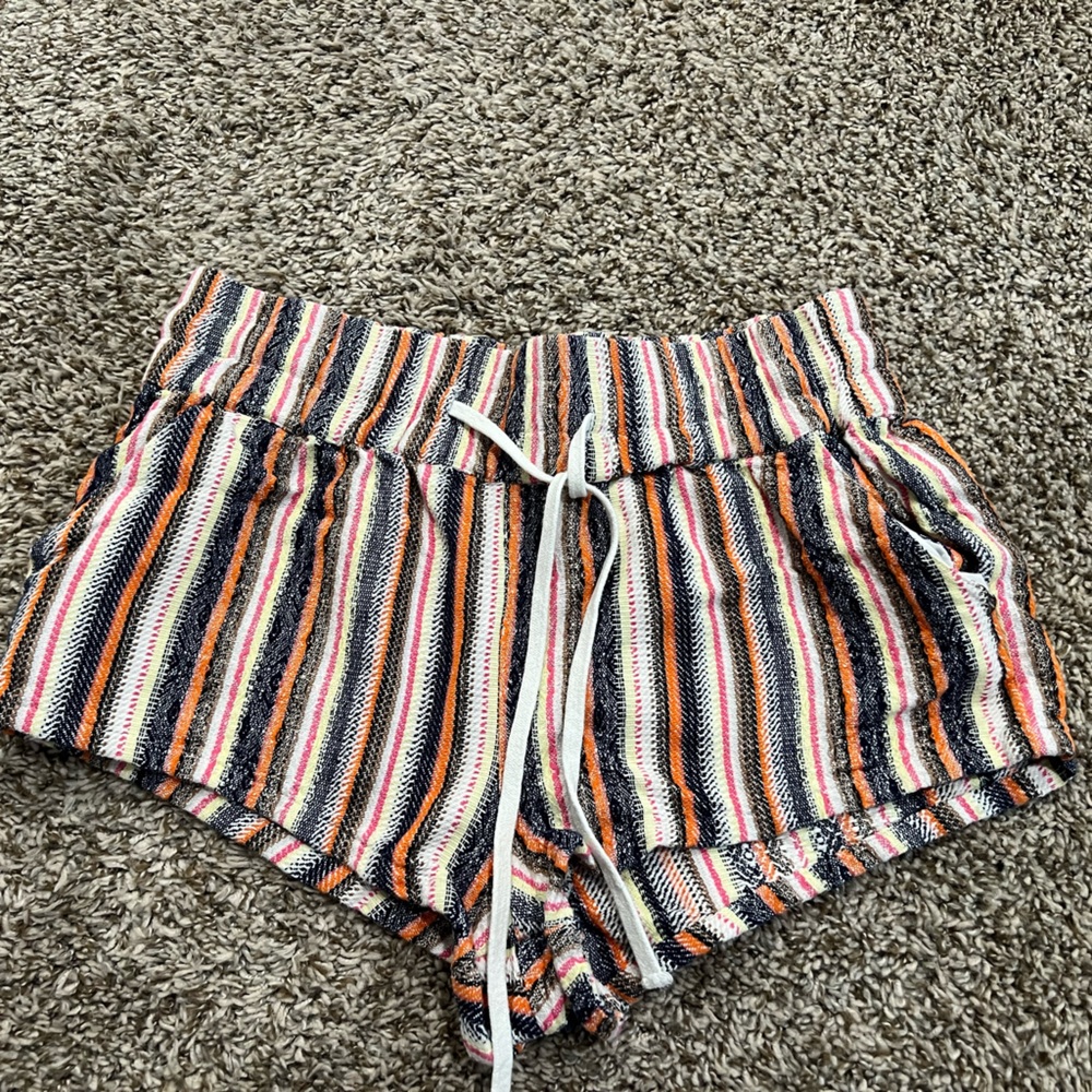 Free People Multicolor Striped Women Shorts